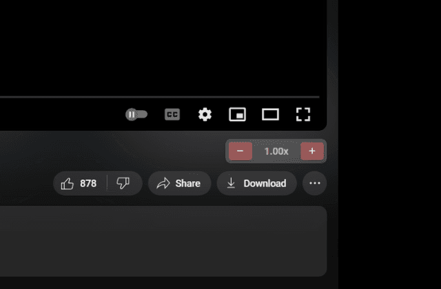 YouTube Playback Speed Controller